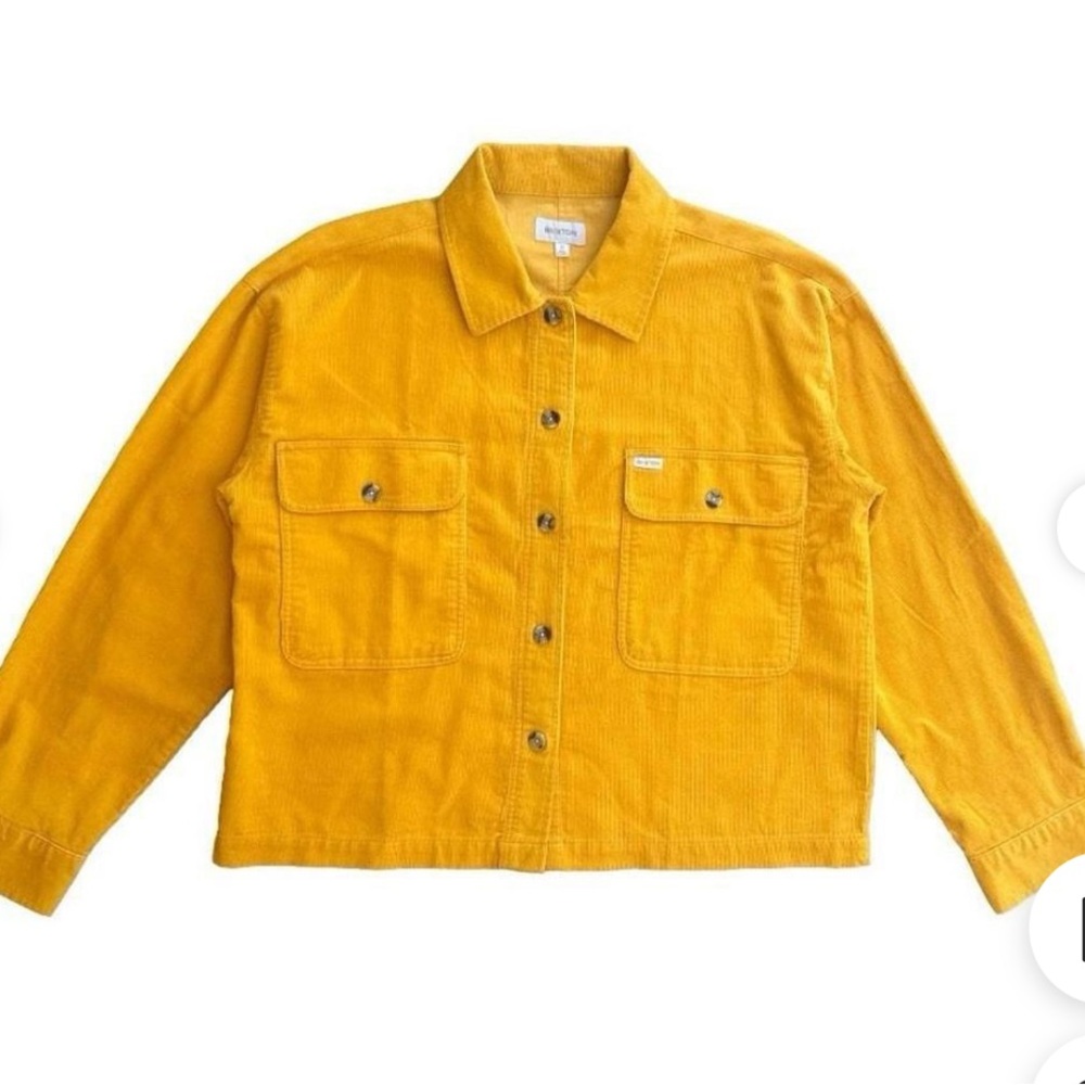 Brixton Bowery Women's Yellow Corduroy Flannel Shirt
